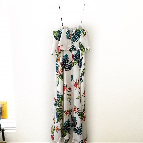 (NWOT) Lush | Floral Print Lined Dress Midi Length - Picture 3 of 5